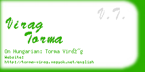 virag torma business card